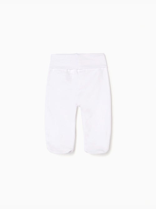 Pack 4 pantalones de algodón con pies - Kiabi Pack 4 pantalones de algodón con pies - Kiabi