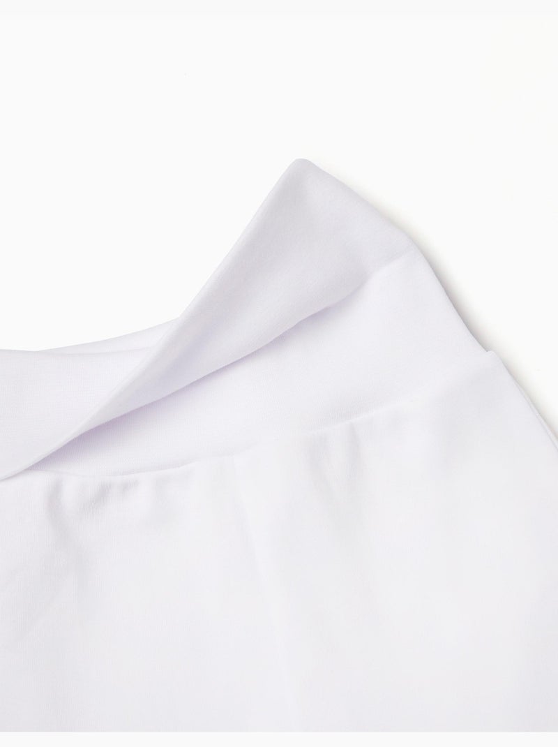 Pack 4 pantalones de algodón con pies Blanco - Kiabi