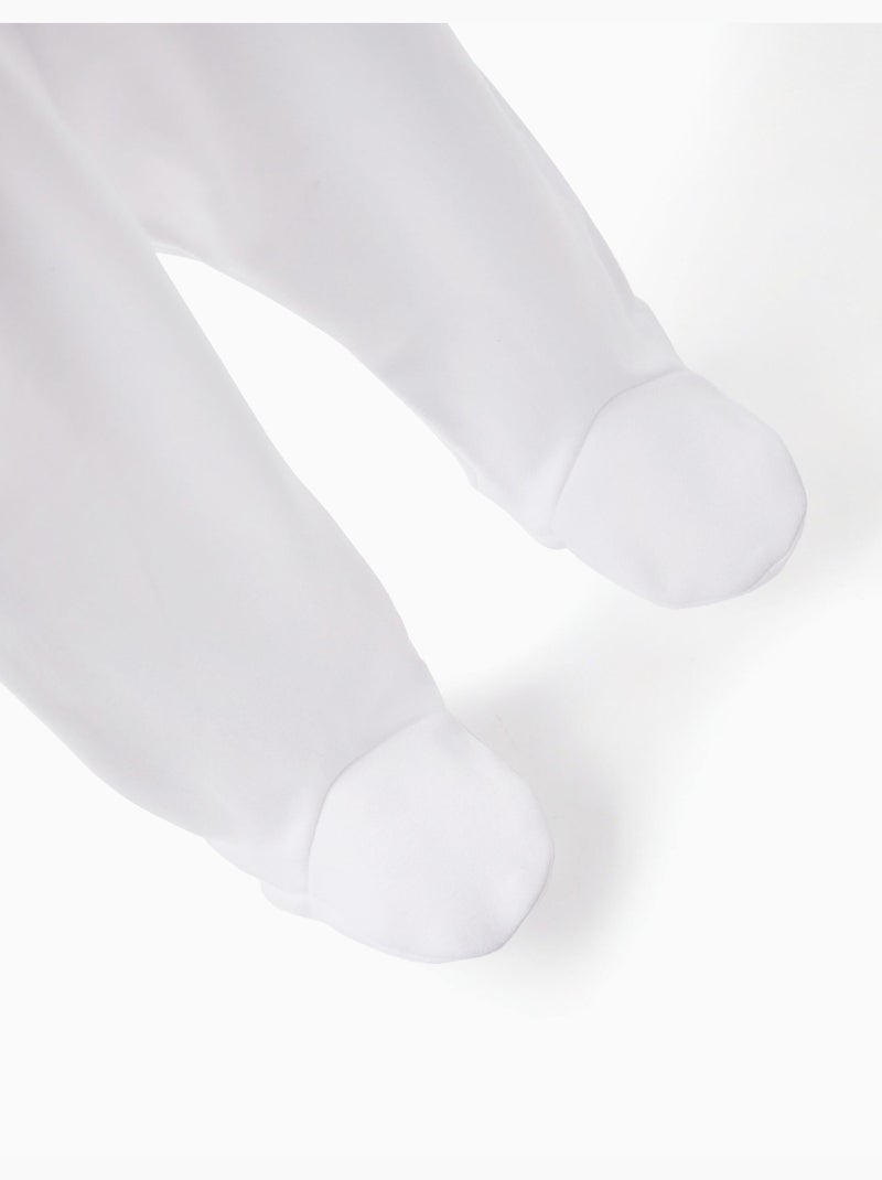 Pack 4 pantalones de algodón con pies Blanco - Kiabi