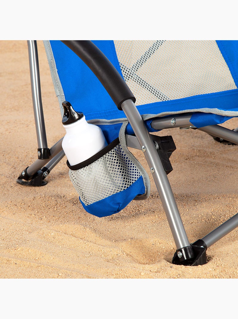 Pack 4 sillas plegables playa 50x51x67 cm con bolsillo aktive Azul - Kiabi