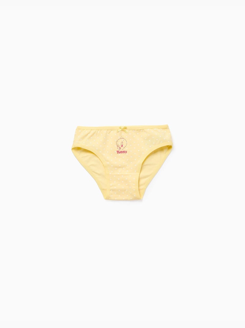 Pack 5 bragas tweety Blanco/Amarillo/Rosa - Kiabi