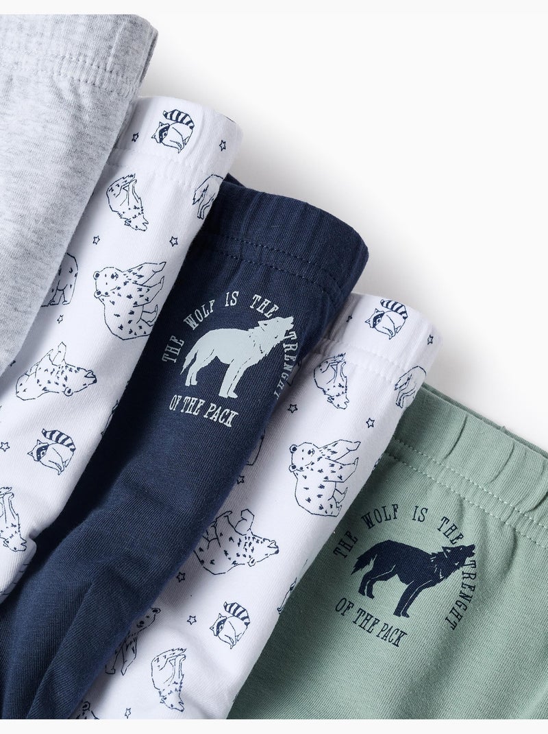 Pack 5 calzoncillos con motivo lobos Multicolor - Kiabi