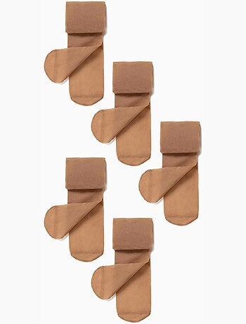 Pack 5 leotardos de microfibra