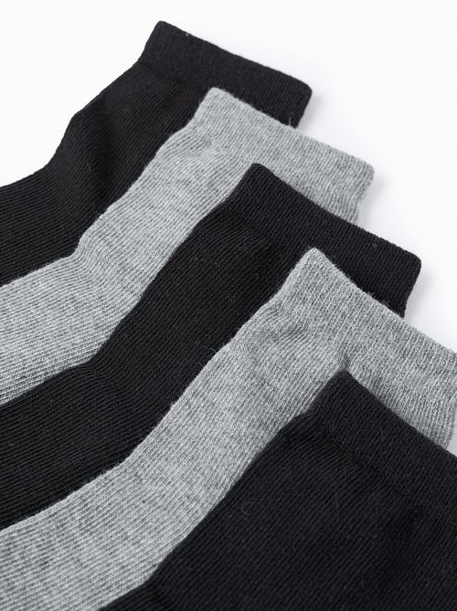 Pack 5 pares de calcetines lisos - Kiabi