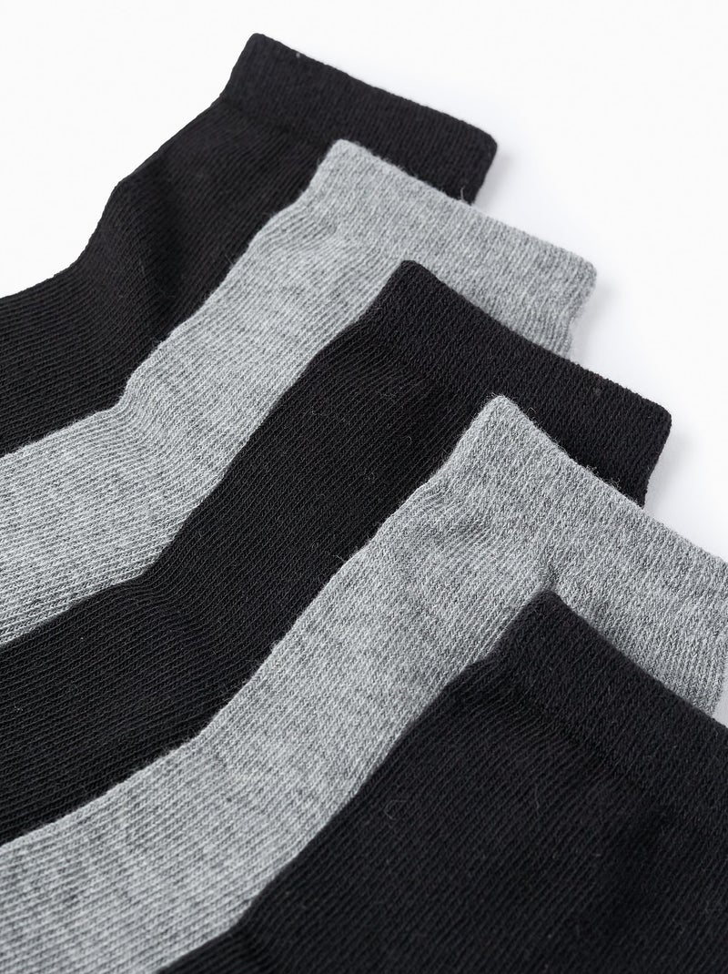 Pack 5 pares de calcetines lisos Multicolor - Kiabi