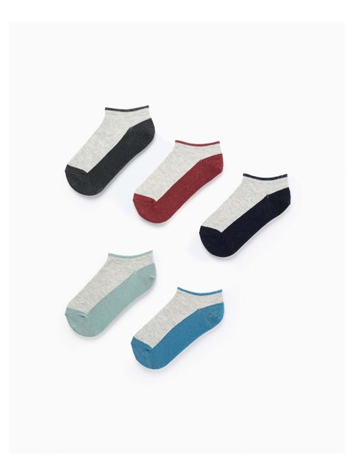 Pack 5 pares de calcetines tobilleros bicolores - Kiabi Pack 5 pares de calcetines tobilleros bicolores - Kiabi
