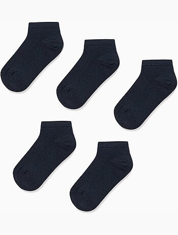 Pack 5 pares de calcetines tobilleros lisos