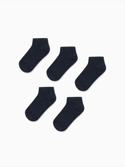 Pack 5 pares de calcetines tobilleros lisos - Kiabi Pack 5 pares de calcetines tobilleros lisos - Kiabi