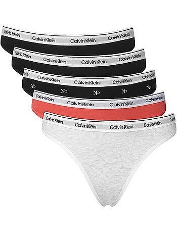 Pack 5 tangas calvin klein jeans para mujer