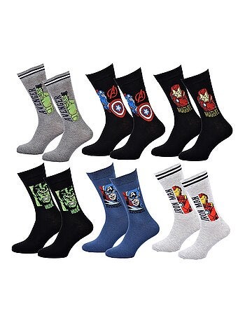 Pack 6 pares calcetines hombre MARVEL AVENGERS
