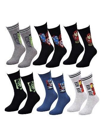 Pack 6 pares calcetines hombre MARVEL AVENGERS