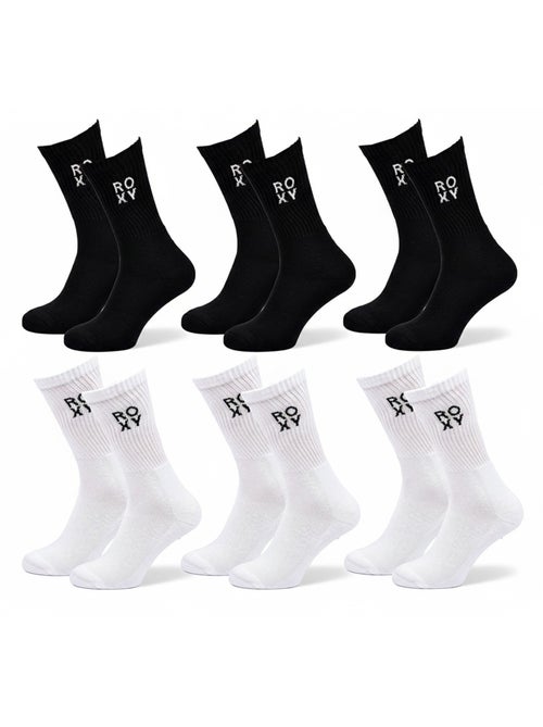 Pack 6 pares calcetines mujer Crew ROXY - Kiabi Pack 6 pares calcetines mujer Crew ROXY - Kiabi