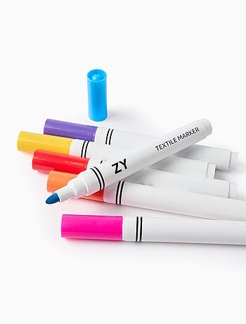 Pack 6 rotuladores de tinta lavable