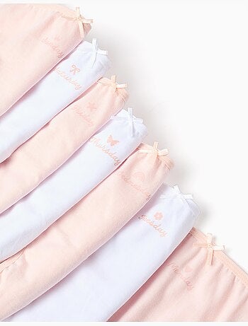 Pack 7 braguitas de algodón días de la semana