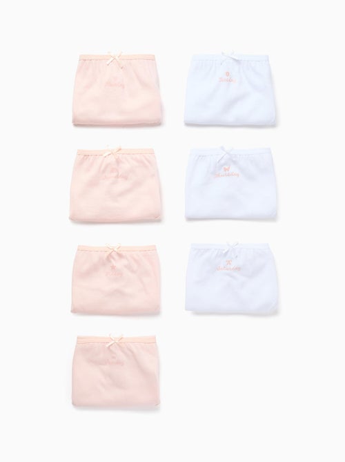 Pack 7 braguitas de algodón días de la semana - Kiabi