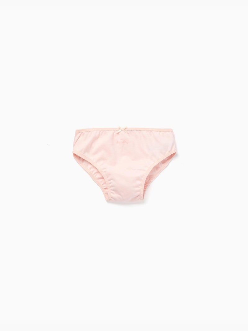 Pack 7 braguitas de algodón días de la semana Blanco Rosa - Kiabi