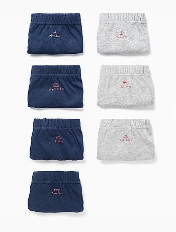 Pack 7 calzoncillos de algodón días de la semana