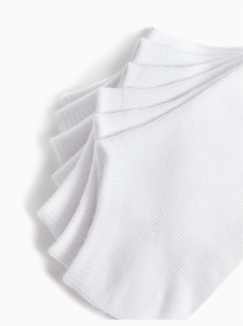 Pack 7 pares de calcetines hasta el tobillo, MO Fashion Blanco - Kiabi