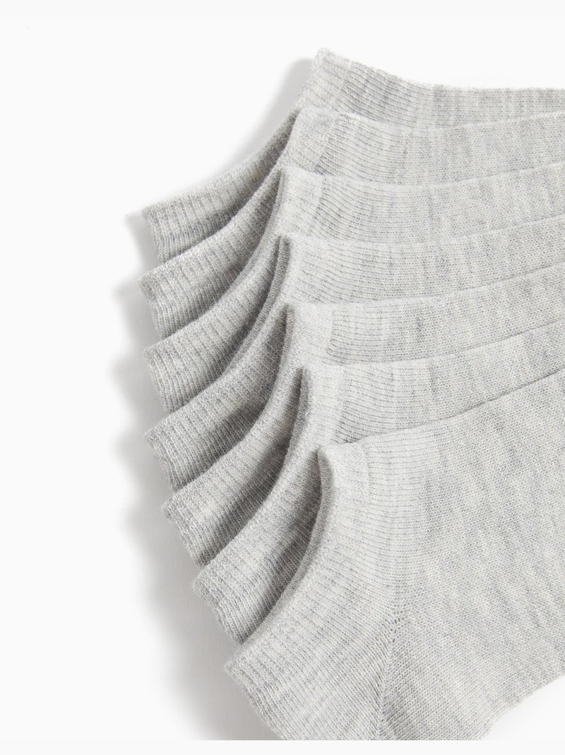 Pack 7 pares de calcetines hasta el tobillo, MO Fashion Gris - Kiabi