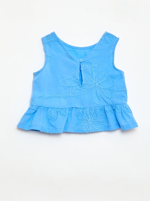 Pack blusa + pantalón con bordados - 2 piezas - Kiabi