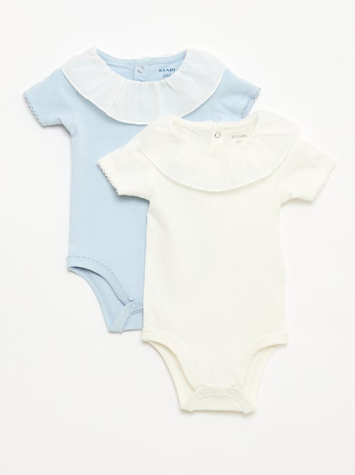 Pack bodies con cuello Claudine - 2 piezas - Kiabi