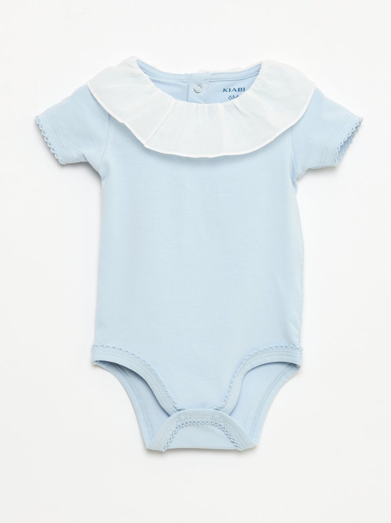 Pack bodies con cuello Claudine - 2 piezas Blanco - Kiabi