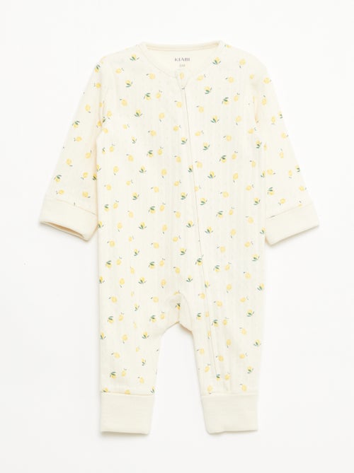 Pack body evolutivo + pijama en punto canalé - Kiabi