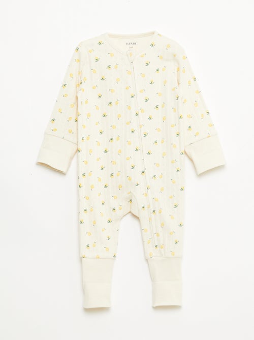 Pack body evolutivo + pijama en punto canalé - Kiabi