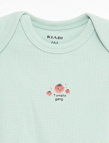 Pack body evolutivo + pijama en punto canalé