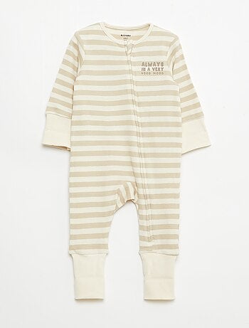 Pack body evolutivo + pijama en punto canalé