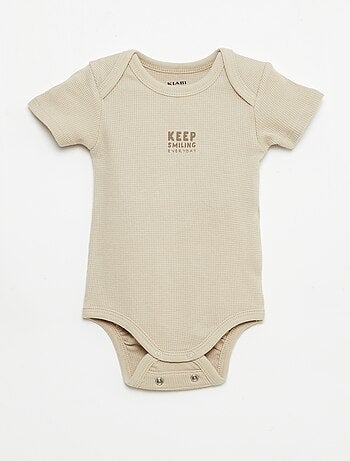 Pack body evolutivo + pijama en punto canalé