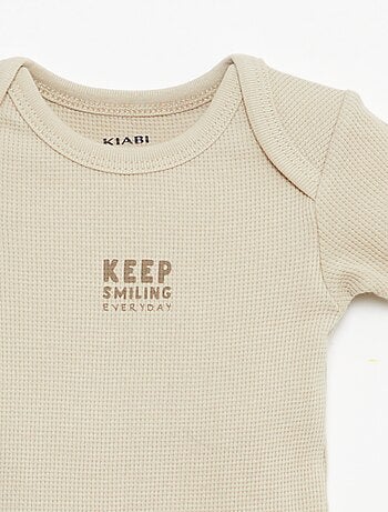 Pack body evolutivo + pijama en punto canalé