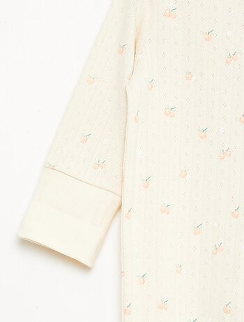 Pack body evolutivo + pijama en punto canalé