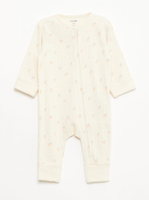 Pack body evolutivo + pijama en punto canalé - Kiabi