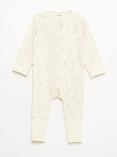 Pack body evolutivo + pijama en punto canalé - Kiabi