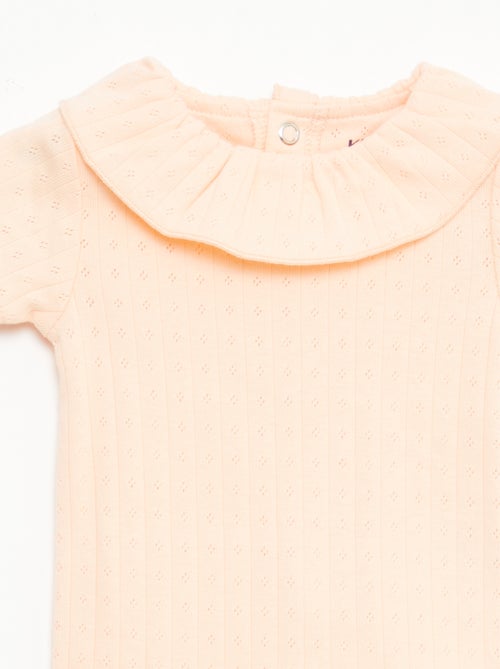 Pack body evolutivo + pijama en punto canalé - Kiabi