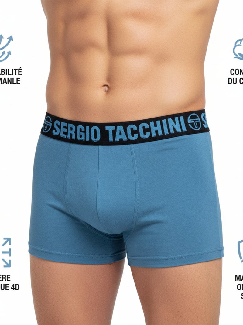 Pack Bóxer Hombre SERGIO TACCHINI - Pack de 3 Negro Gris Azul - Kiabi