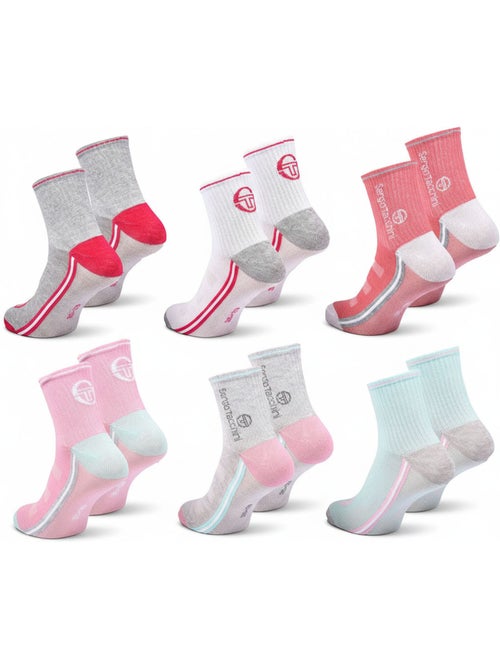 Pack Calcetines cortos Niña Quarter SERGIO TACCHINI - 6 pares - Kiabi Pack Calcetines cortos Niña Quarter SERGIO TACCHINI - 6 pares - Kiabi