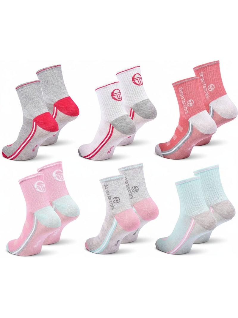 Pack Calcetines cortos Niña Quarter SERGIO TACCHINI - 6 pares Gris blanco - Kiabi