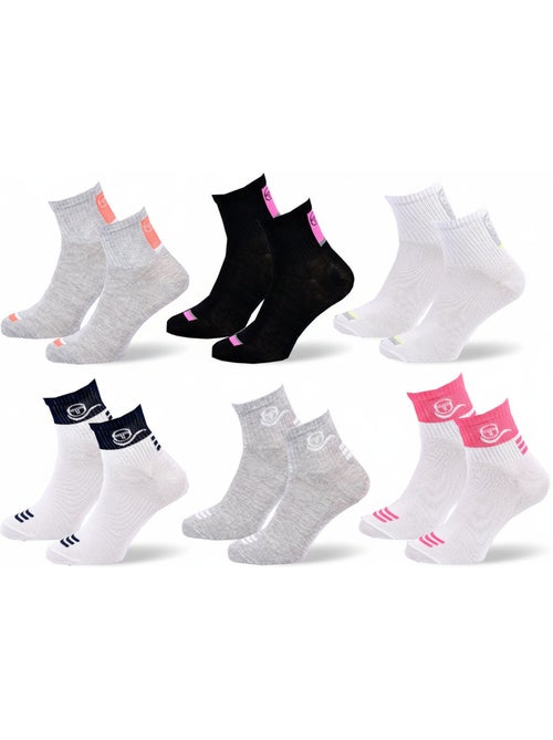 Pack Calcetines cortos Niña Quarter SERGIO TACCHINI - 6 pares - Kiabi Pack Calcetines cortos Niña Quarter SERGIO TACCHINI - 6 pares - Kiabi