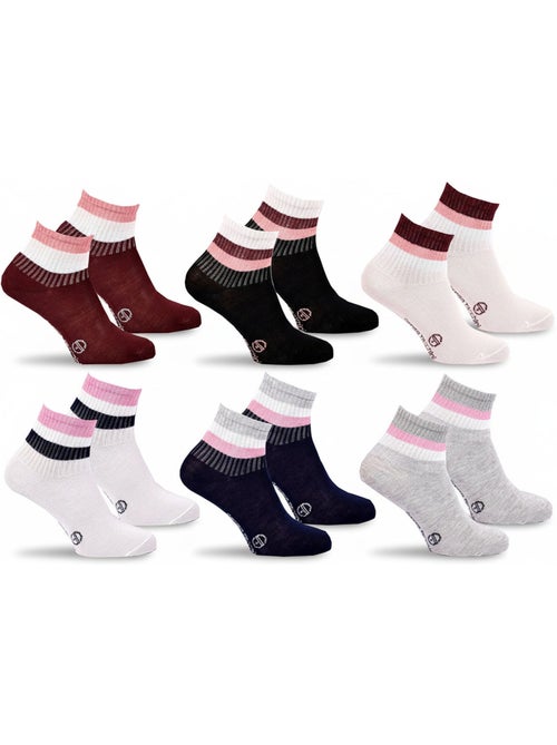 Pack Calcetines cortos Niña Quarter SERGIO TACCHINI - 6 pares - Kiabi Pack Calcetines cortos Niña Quarter SERGIO TACCHINI - 6 pares - Kiabi