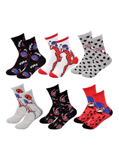 Pack Calcetines Niña MIRACULOUS - 6 Pares - Kiabi Pack Calcetines Niña MIRACULOUS - 6 Pares - Kiabi