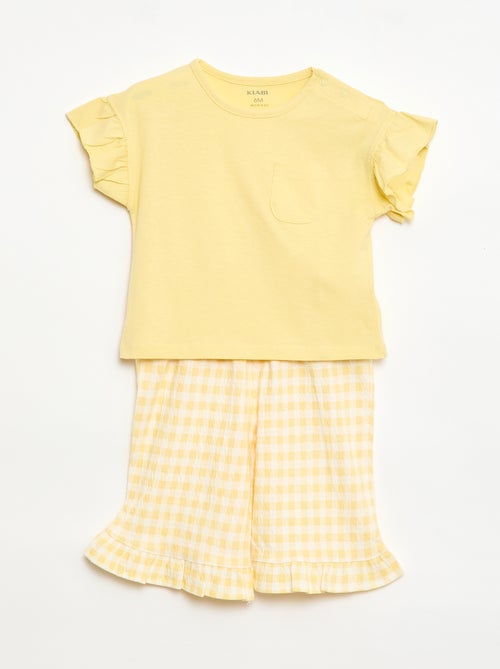 Pack camiseta + pantalón - 2 bolsillos - Kiabi