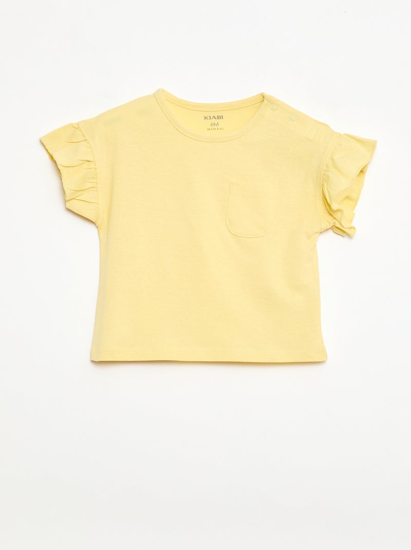 Pack camiseta + pantalón - 2 bolsillos Amarillo - Kiabi
