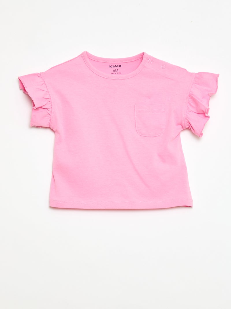 Pack camiseta + pantalón - 2 bolsillos Rosa - Kiabi