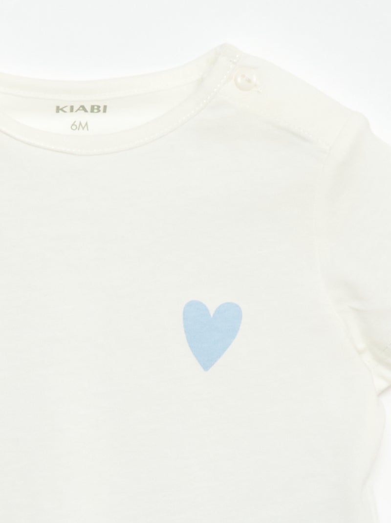 Pack camiseta + pantalón corto estampado Azul - Kiabi