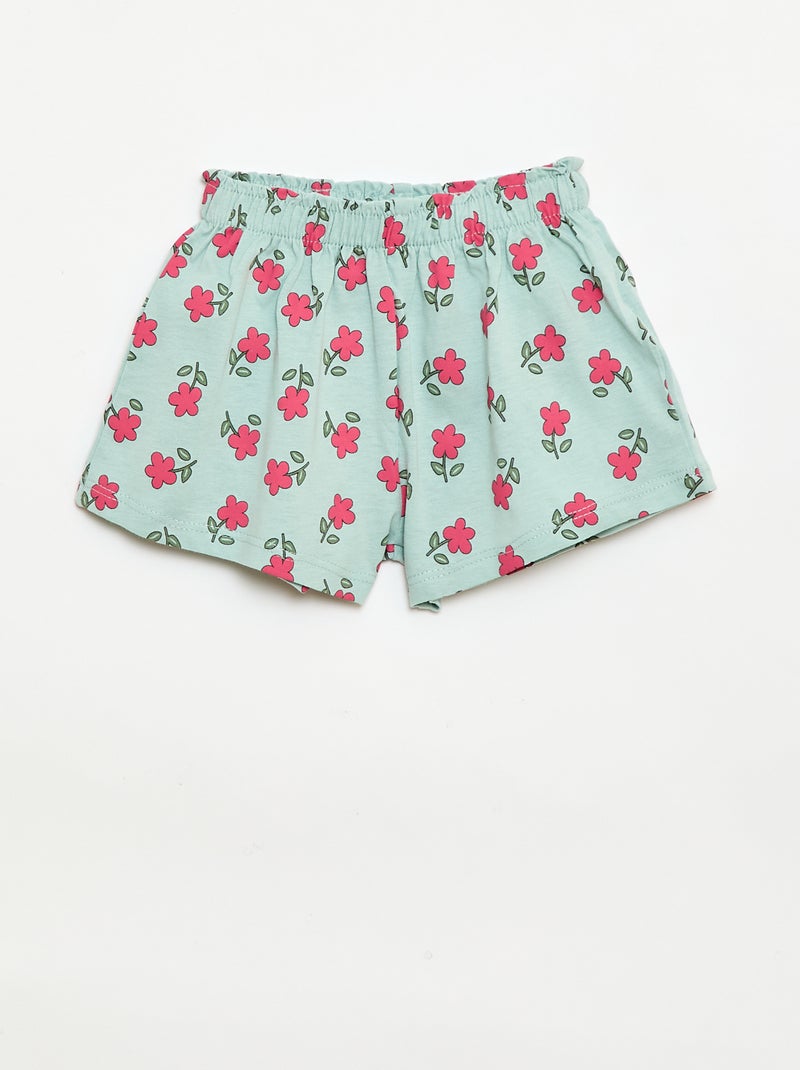 Pack camiseta + pantalón corto estampado Azul - Kiabi