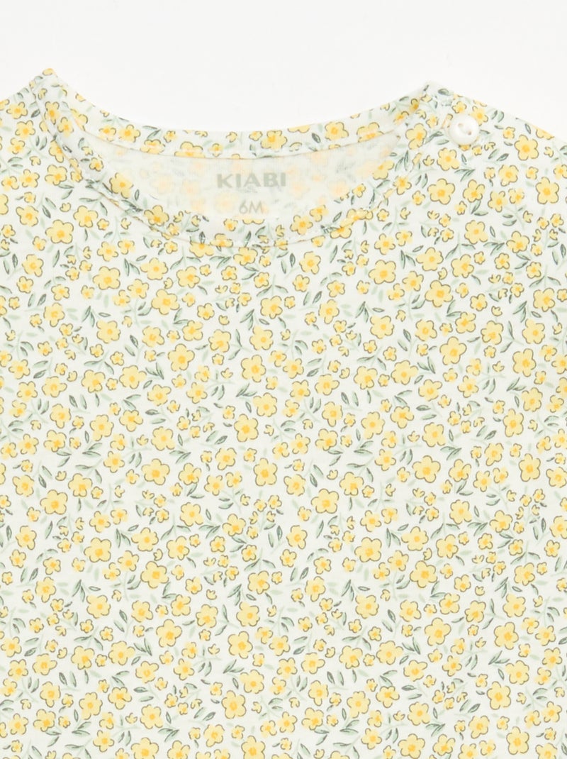 Pack camiseta + pantalón corto estampado Blanco - Kiabi