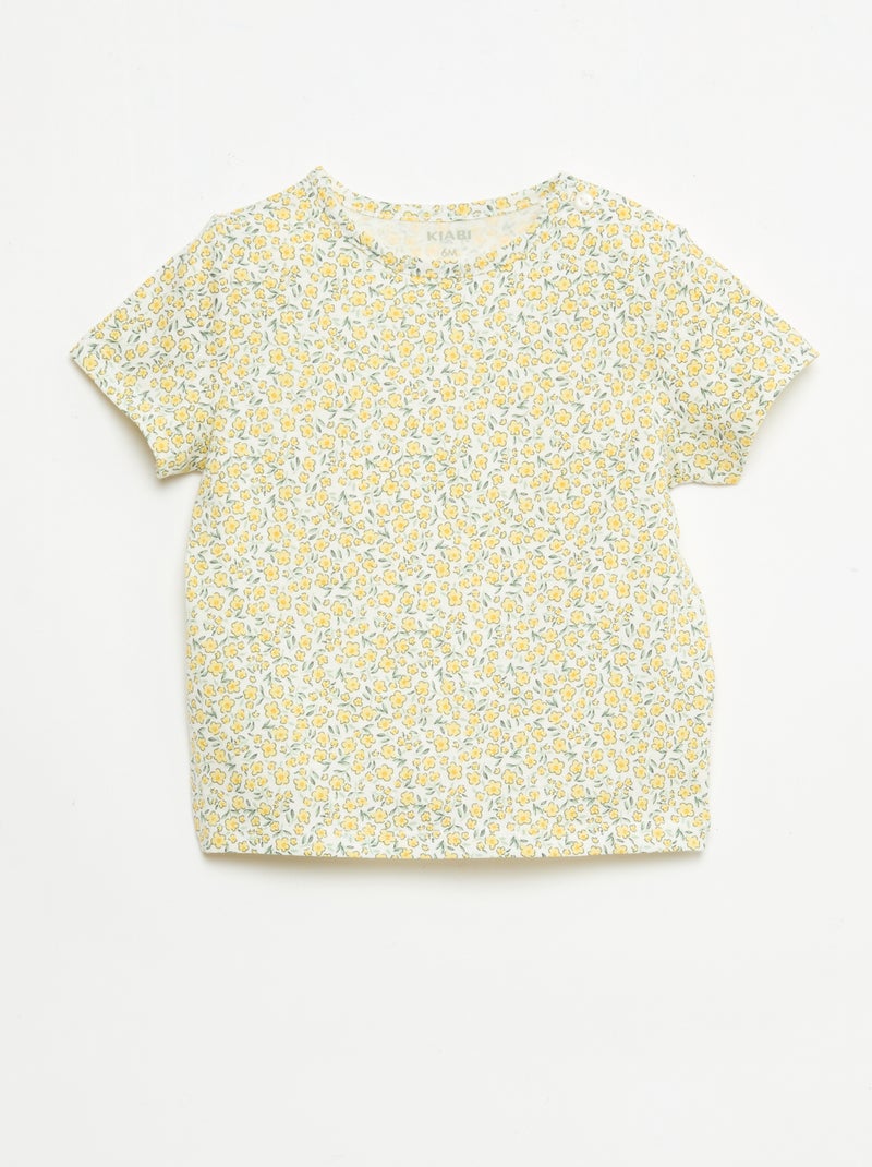 Pack camiseta + pantalón corto estampado Blanco - Kiabi