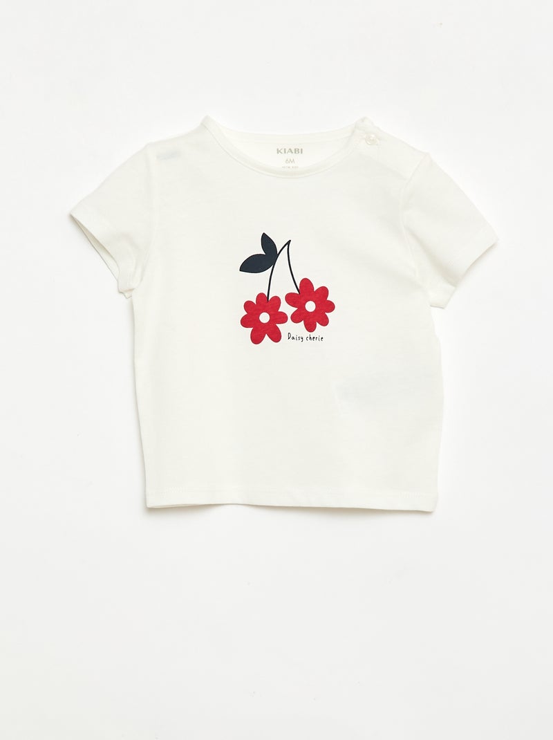 Pack camiseta + pantalón corto estampado Blanco - Kiabi